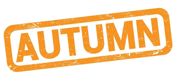 Κείμενο Autumn Γραμμένο Πορτοκαλί Ορθογώνιο Σήμα Σφραγίδα — Φωτογραφία Αρχείου