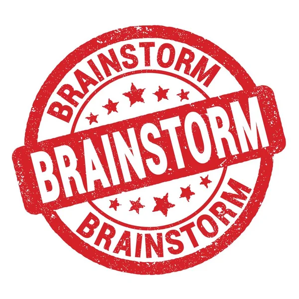 Brainstorm Text Written Red Grungy Stamp Sign — Fotografia de Stock