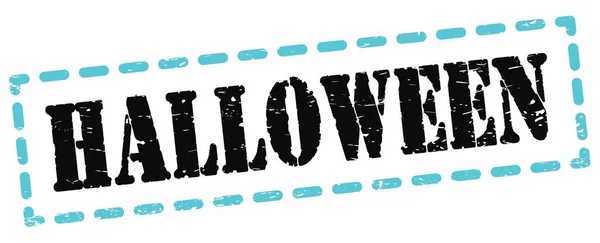 Halloween Szöveg Kék Fekete Kötőjel Felirattal — Stock Fotó