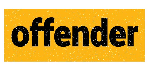 Offender Text Written Yellow Black Grungy Stamp Sign — Stockfoto