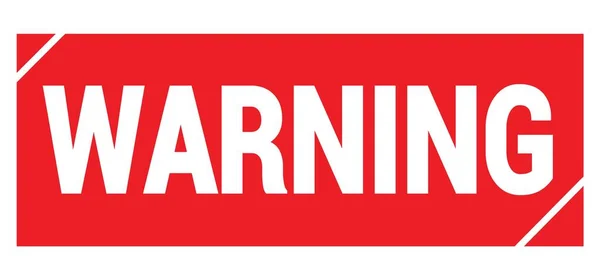 Warning Text Written Red Grungy Stamp Sign — Stock Photo, Image