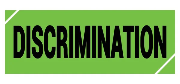 Discrimination Text Written Green Black Grungy Stamp Sign —  Fotos de Stock