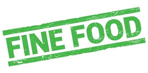 Fine Food Texto Escrito Signo Sello Rectángulo Verde — Foto de Stock