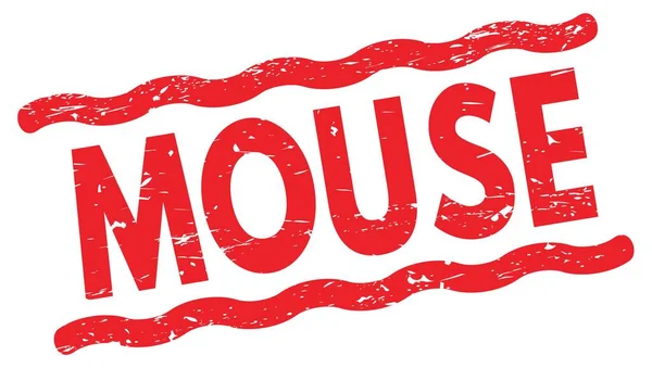 Mouse Tekst Geschreven Rode Lijnen Stempel Teken — Stockfoto