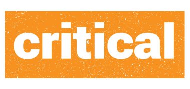 Turuncu grungy mühür işareti üzerine yazılan kritik metin.