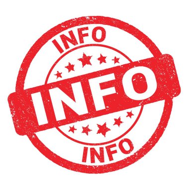 bilgi metni kırmızı grungy pul işareti üzerine yazılmış.