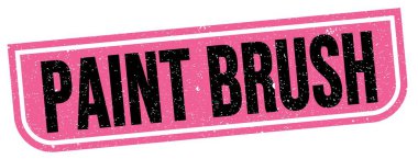 Pembe-siyah grungy işareti üzerine yazılmış boya BRUSH metni.