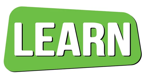 Tekst Learn Napisany Zielonym Znaku Znaczka Trapezowego — Zdjęcie stockowe