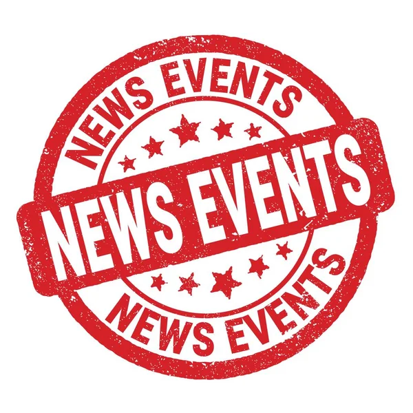 News Events Text Written Red Grungy Stamp Sign — Stockfoto