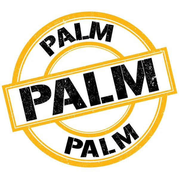 Palm Text Written Yellow Black Stamp Sign — Fotografia de Stock