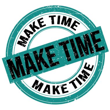 Mavi-siyah yuvarlak grungy işareti üzerine yazılmış Time metni oluştur