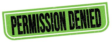 Yeşil-siyah grungy işareti üzerine yazılan DENIED DENIED metin.
