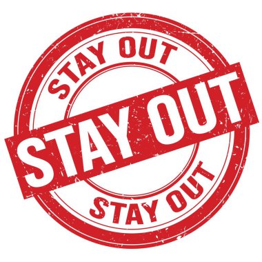 Kırmızı yuvarlak grungy işareti üzerine yazılmış metin KALMAK