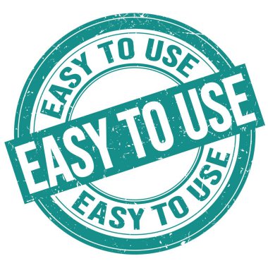 Mavi yuvarlak grungy işareti üzerine yazılmış metni kullanmak kolay