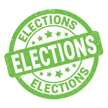 Yeşil grungy işareti üzerine yazılmış ELEKSİYON metni.