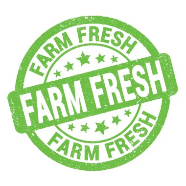Yeşil grungy işareti üzerine yazılmış FARM FRESH metin.