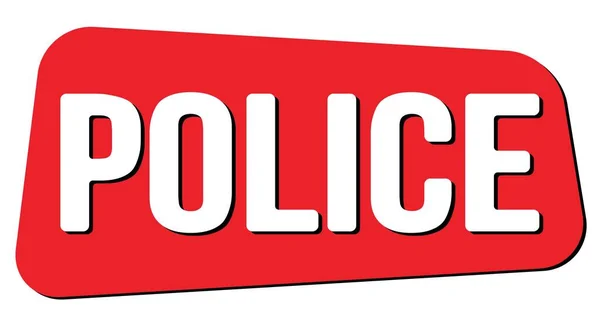 Polizei Text Auf Rotem Trapezstempelschild Geschrieben — Stockfoto