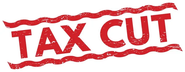 Tax Cut Texto Escrito Líneas Rojas Sello —  Fotos de Stock