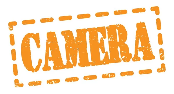 Camera Text Written Orange Dash Stamp Sign — Stock Photo, Image