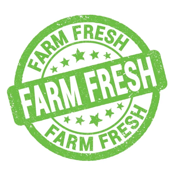 Farm Fresh Tekst Napisany Zielonym Grungy Znak Znaczka — Zdjęcie stockowe