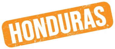 HONDURAS metni turuncu grungy işareti üzerine yazılmış.