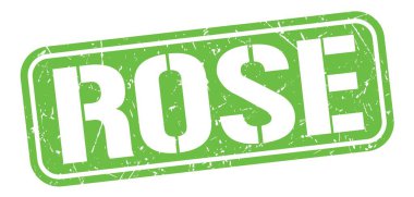 Yeşil grungy mühür işareti üzerine yazılmış gül metni.