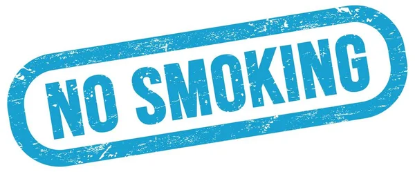 禁止吸烟 蓝色矩形邮票标志文字 — 图库照片