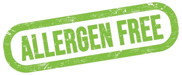 Allergen Free Szöveg Zöld Téglalap Alakú Bélyegzőtáblán — Stock Fotó
