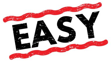 Kırmızı-siyah satır işareti üzerine yazılmış Kolayca Yazılan metin.