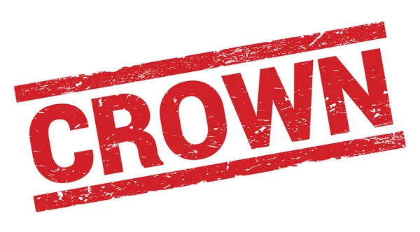 Crown Text Written Red Rectangle Stamp Sign — Stock Photo, Image