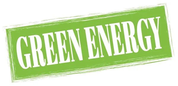 Groene Energie Tekst Geschreven Groene Rechthoek Stempel Teken — Stockfoto
