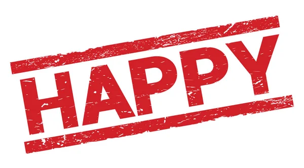 Happy Text Written Red Rectangle Stamp Sign — Stock Photo, Image