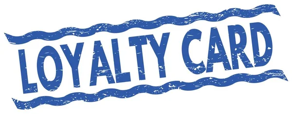 Loyalty Card Tekst Geschreven Blauwe Lijnen Stempel Teken — Stockfoto