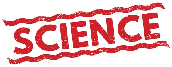 Science Text Written Red Lines Stamp Sign — Stock Photo, Image