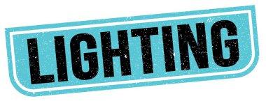 Mavi-siyah grungy işareti üzerine yazılmış aydınlatma metni.