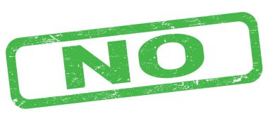 NO text written on green rectangle stamp sign.