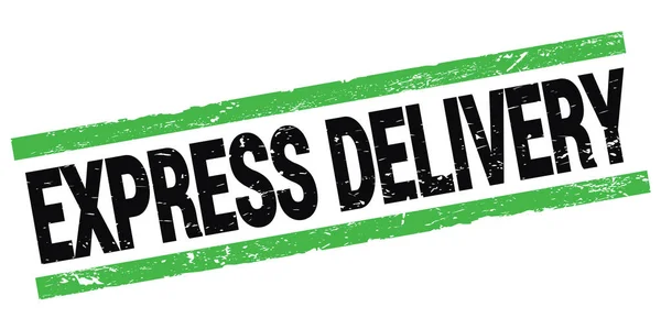 Express Delivery Tekst Geschreven Zwart Groene Rechthoek Stempel Teken — Stockfoto