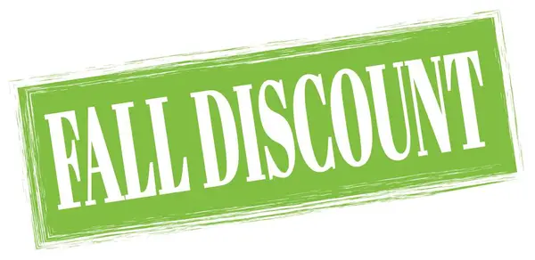 Fall Discount Text Skriven Grön Rektangel Stämpel Tecken — Stockfoto