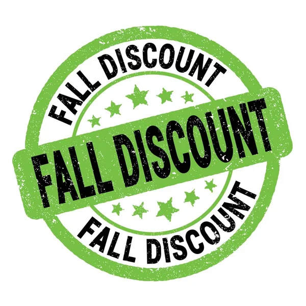 Fall Discount Text Written Green Black Grungy Stamp Sign — Stock Photo, Image