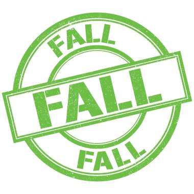 Yeşil yuvarlak pul işareti üzerine yazılmış sonbahar metni