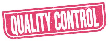 Pembe grungy mühür işareti üzerine yazılmış Kalifiye Kontrol metni.