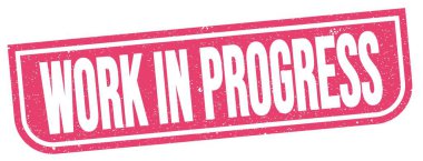 Pembe grungy damga işareti üzerine yazılmış PROGRESS metni.