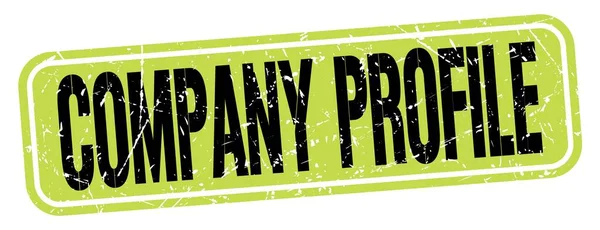 Company Profile Text Written Green Black Grungy Stamp Sign — Fotografia de Stock