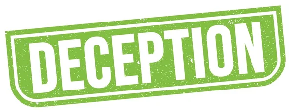 Deception Text Written Green Grungy Stamp Sign — 图库照片