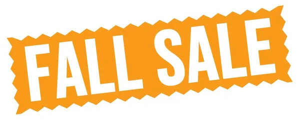 Fall Sale Text Written Orange Zig Zag Stamp Sign — Stock Photo, Image