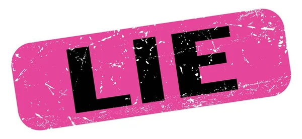 Lie Text Written Pink Black Grungy Stamp Sign — Stock Photo, Image