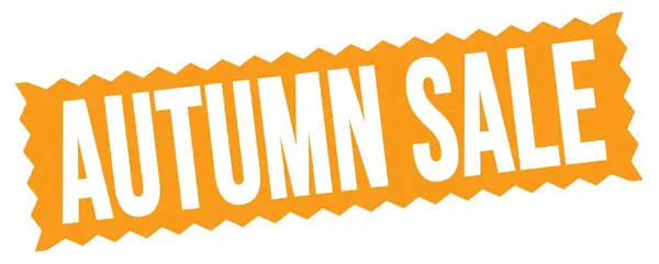 Autumn Sale Text Written Orange Zig Zag Stamp Sign — Stock Photo, Image