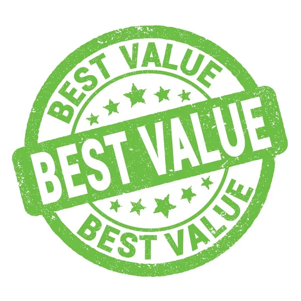 Best Value Text Written Green Grungy Stamp Sign — Stock Photo, Image