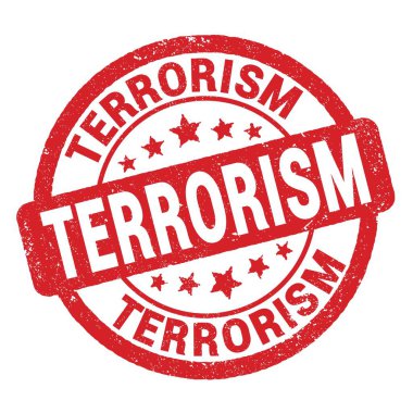 Kırmızı grungy işareti üzerine yazılmış TERRORISM metni.