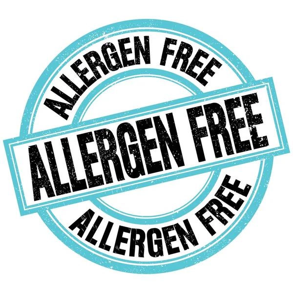 Allergen Free Text Written Blue Black Stamp Sign — Stock Fotó